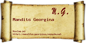Mandits Georgina névjegykártya